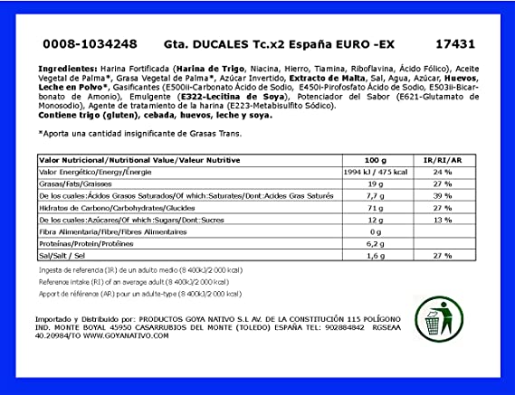 Galleta Ducales Noel 294g